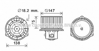 AVA QUALITY COOLING ka8256 -  Электродвигатель, вентиляция салона